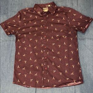 Maroon muscle man button down